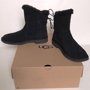 Ugg Naiyah Black Suede Boots in Womens US Size 6, Brand New
